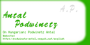 antal podwinetz business card